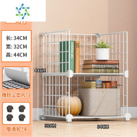 三维工匠置物架书架简易落地客厅卧室收纳整理货架多层铁艺隔板小储物架子 1列2层+滑轮-白色整理隔板