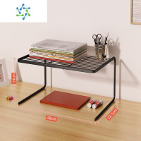 三维工匠桌面置物架办公桌整理器宿舍书桌收纳架简易多层架隔板桌上书架 双层黑色-标准款整理隔板