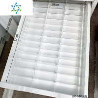 三维工匠ALEX阿来斯抽屉分隔板化妆品口红眼影分类整理透明亚克力收纳隔板 粉饼腮红唇釉高光[5层抽屉] AR-S整理隔板