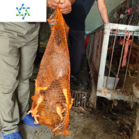 三维工匠网袋子编织袋小网眼装鸡鸭土豆大蒜洋葱玉米袋子尼龙加密网兜网袋 针织黄色40*60(装家禽专用) 100个