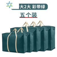 三维工匠寄快递装衣服的打包带袋搬家编织袋结实耐用整理专用器收纳袋子 彩带绿5个装(3特大2大)