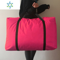 三维工匠特大加厚牛津布搬家袋打包袋子大容量帆布装衣服被子行李袋编织袋 玫红色 90# 90x60x28cm 加厚承重10