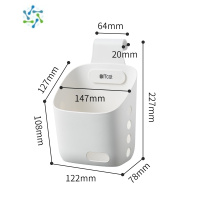 三维工匠厨房小挂篮浴室置物架可挂式卫生间壁挂塑料悬挂姜蒜葱收纳篮器