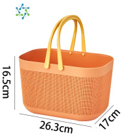 三维工匠洗澡澡堂浴室沐浴用品杂物收纳筐大容量沥水洗浴篮手提浴筐收纳篮