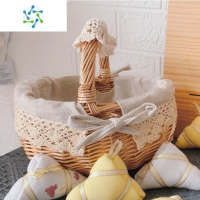 三维工匠野餐篮子仿藤编水果篮购物篮手提篮收纳筐小花篮送礼拜拜篮子田园收纳篮