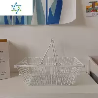 三维工匠*番茄森森*ins风简约桌面收纳篮铁艺胶带杂物小推车化妆品储物篮