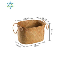 三维工匠Kens大号脏衣服收纳筐 草编大容量收纳篮衣物玩具收纳家用欧式