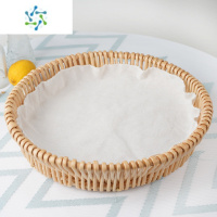 三维工匠藤编馒头筐柳编面包馍篮子家用厨房桌面玩具编织收纳筐鸡蛋水果盘收纳篮