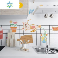 三维工匠厨房防油贴纸防火墙贴防水防潮橱柜瓷砖墙纸自粘铝箔纸灶台 猫和美食[3米长*60cm高]送刮板