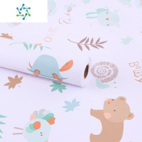 三维工匠儿童房墙纸自粘防水防潮卧室温馨贴纸墙贴卡通装饰壁纸墙面背景墙 萌宠园游会 45cm*5米(送工具)