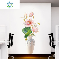 三维工匠中国风花瓶3d立体墙贴画客厅背景墙壁纸墙纸自粘卧室装饰墙面贴纸 3D荷花花瓶 特大