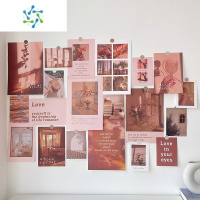 三维工匠艺术墙面~ins复古装饰墙贴 宿舍卧室房间布置贴纸背景墙卡片贴画 贩卖日落(20张)送贴纸48贴 是软纸不是卡片