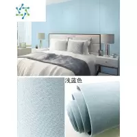 三维工匠亚麻加厚自粘墙纸床头软包立体墙板电视背景墙贴卧室装饰壁纸 浅蓝色软包自粘墙布尺寸:长2.8米宽65厘米1卷 超大