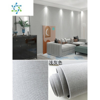 三维工匠亚麻加厚自粘墙纸床头软包立体墙板电视背景墙贴卧室装饰壁纸 浅灰色软包自粘墙布尺寸:长2.8米宽65厘米1卷 超大