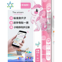 三维工匠儿童宝宝量身高墙贴3d立体身高贴墙壁墙面装饰卡通测量贴纸可移除 磁性独角兽(标准版,送智能软件)