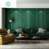 三维工匠自粘墙布加厚墙贴防撞软包墙纸卧室客厅沙发电视背景墙壁纸儿童房 墨绿色-强胶升级(每卷长2.8m×宽0.65m)/