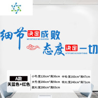三维工匠态度决定一切办公室墙面装饰贴纸企业文化墙文字标语激励励志墙贴 A款天蓝色+红色 超大