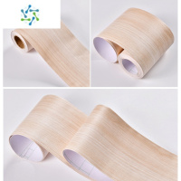 三维工匠柜子橱柜门贴翻新贴纸自粘壁纸防水踢脚线墙贴家具原木纹改色墙纸 [松木纹]12cm宽5米,踢脚线 中