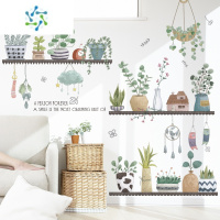 三维工匠墙贴北欧绿植玄关装饰贴画客厅卧室沙发背景清新简约温馨宿舍布置 柳溪 特大