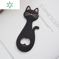 三维工匠开瓶器冰箱贴磁贴磁吸个性创意3d立体啤酒瓶起子开酒器启瓶多 黑猫 中墙贴