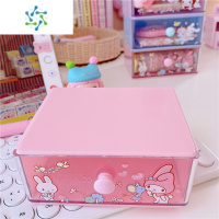 三维工匠可爱桌面迷你美乐蒂大耳狗库洛米叠加抽屉收纳盒可爱胶带饰品置物饰品盒