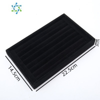 三维工匠首饰盒绒布耳环小饰品盒简约托盘戒指耳环手链展示盘首饰架收纳盒