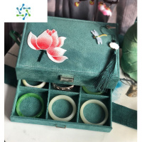 三维工匠新年礼物大容量证件收纳盒多层手镯首饰盒古风带锁耳环耳饰品盒