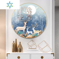 三维工匠5D钻石画2021新款满钻麋鹿客厅手工水晶点砖石diy贴钻十字绣2022 满钻[50*50厘米]送全套工具包,免