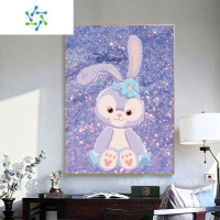 三维工匠钻石画5d满钻卡通星黛露卧室可爱兔子2022新款点贴钻十字绣儿童房 满钻全贴[40X55厘米]九钻笔