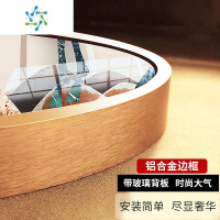 三维工匠圆形铝合金画框带玻璃背板裱框客厅 2021年新款十字绣钻石画满钻 [金色]配套店铺[90*90厘米]需要其他颜色