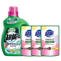 【真丝洗衣液】超能时尚炫彩洗衣液750g+柔顺舒适袋洗衣液500g*3