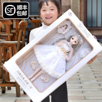 儿童玩具女孩芭比娃娃依梦儿芭比娃娃女单个大礼盒套装布玩偶女孩玩具仿真精致儿童