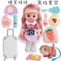 儿童玩具女孩芭比娃娃篱比过家家仿真小医生套装洋救护车推车米露