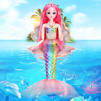 儿童玩具女孩芭比娃娃丽萨冰雪奇缘美人鱼爱莎公主嘿喽套装超大艾莎小