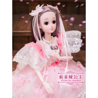 儿童玩具女孩芭比娃娃60厘米眨眼丹路洋大号公主超大仿真套装大礼盒布