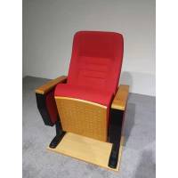 818实木背板礼堂椅草绿色