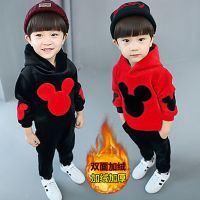 儿童装男女童秋冬装金丝绒套装女童冬季卫衣宝宝中小童加厚双面绒两件套潮
