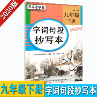 2020部编人教版 字词句段抄写本 初中9九年级下册 教辅 字帖 课文写字练习 临摹描红 同步人教版初3三语文教材 