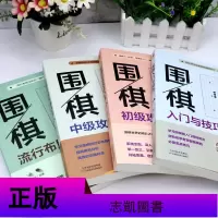 全4册 速成围棋入篇/初级篇/中级篇 围棋流行布局与定式大全 围棋棋谱大全 死活专项训练 围棋儿童初学启蒙教材聪明