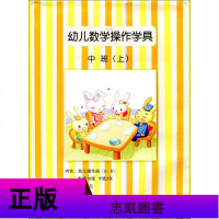 幼儿数学操作学具中班上A+B两本幼儿思维数学训练启蒙认知中班幼儿用书手工书5-6-7岁数学启蒙华东师范大学出版社