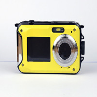 黄色 标配|4800万双屏防水自拍数码照相机清迷你潜水摄像机户外爱好者D3