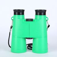 635绿色送眼镜布+口哨| 小孩双筒清望远镜 儿童玩具 便携户外观鸟镜学生望远镜C1