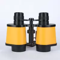 830黄色送眼镜布+口哨| 小孩双筒清望远镜 儿童玩具 便携户外观鸟镜学生望远镜C1