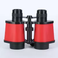 830红色送眼镜布+口哨| 小孩双筒清望远镜 儿童玩具 便携户外观鸟镜学生望远镜C1