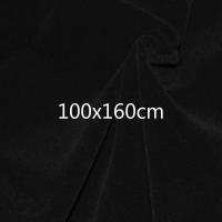 黑植绒布1.6x1米(送钉夹子)|黑色吸光布拍照摄影背景布丝绒布婚庆背景布会议桌布窗帘舞台幕布N8