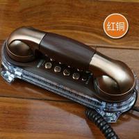 红铜|复古壁挂式电话机 创意欧式仿古老式家用挂墙有线固定座机Y6