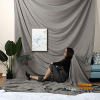 浅灰色1.5*3米|抠图抠像绿幕布照片背景布主播背景布拍照背景墙布网红布P8