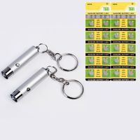 验钞灯2个+20个备用电池|金属验钞灯照钱机迷你便携点钞机验钞器小型手持紫外线荧光检测笔E0