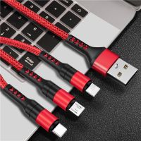 1米一拖三充电线(中国红)|一拖三充电器vivooppo苹果安卓多功能三合一线手机头D2