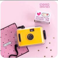 柠檬黄 相机+防水外壳[需自备胶卷]|ins复古傻瓜胶片相机防水下可拍照礼物相学生日创意胶卷文艺摄影M9